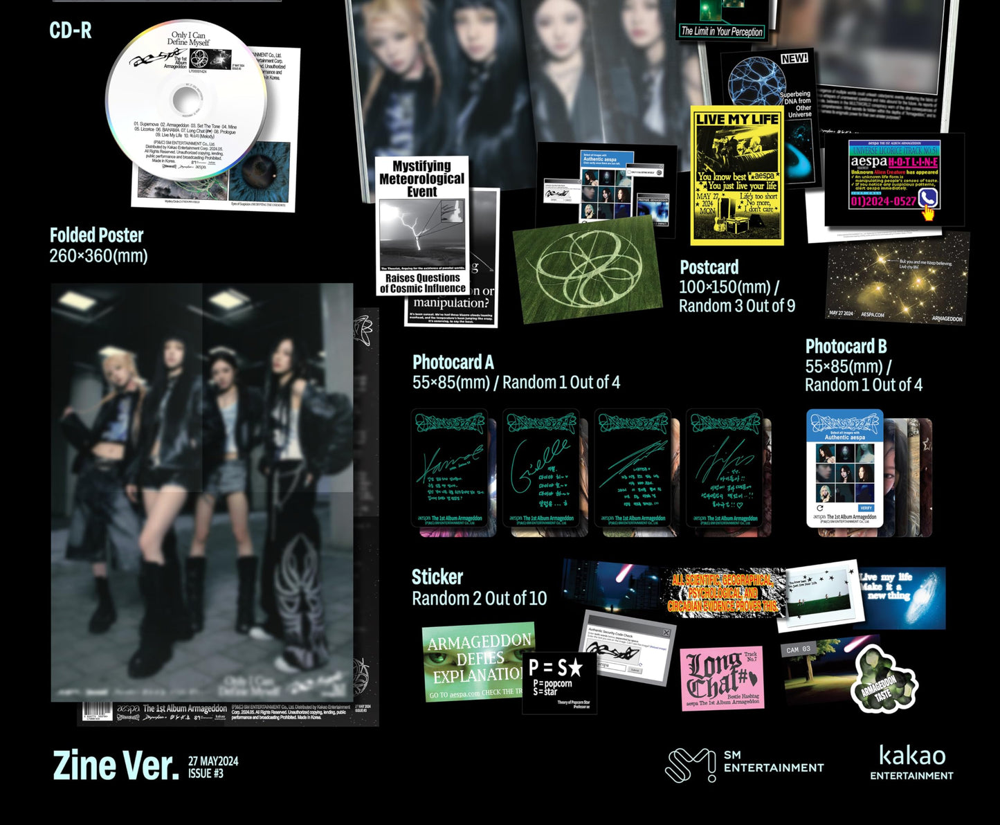 aespa Armageddon 1st Album Contents+Tracking Sealed (Zine Version)