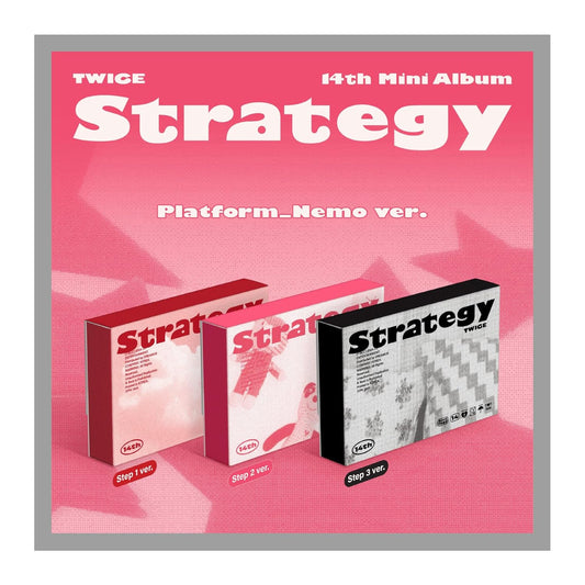 TWICE STRATEGY 14th Mini Album NEMO 3 Version Set Outbox+1p QR Card+2ea Sticker+1ea Lyric Paper+1ea Manual Card+9p PhotoCard+1p Special PhotoCard+Tracking Sealed