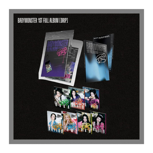 BABYMONSTER DRIP 1st Full Album with Tracking Sealed Baby Monster (Limited Bandana Version)